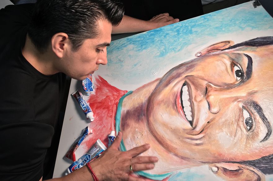 Amazing World Cup Players Portraits Made Completely With Toothpaste