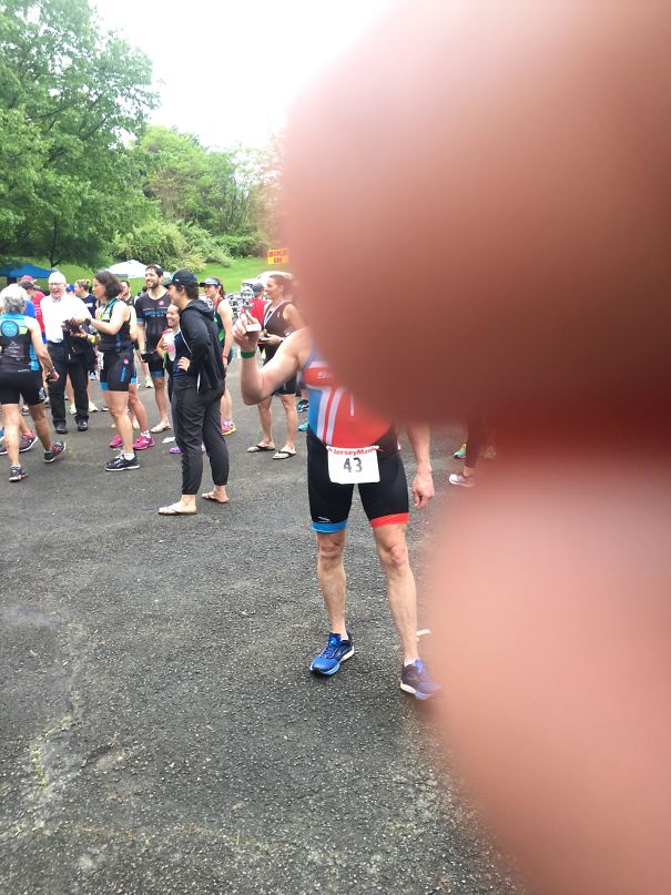 After Trying For 7 Years, I Finally Placed In My Age Group - Coming In First! I Asked A Bystander To Capture My Triumph