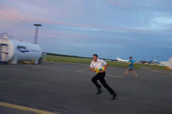 My Friend Is A Pilot, He Said When They Get Bored They Have Water Gun Fights