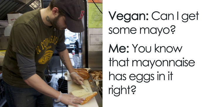 The Way This Vegan Reacted To A Subway Worker Telling Her That Mayonnaise Is Not Vegan Is Going Viral