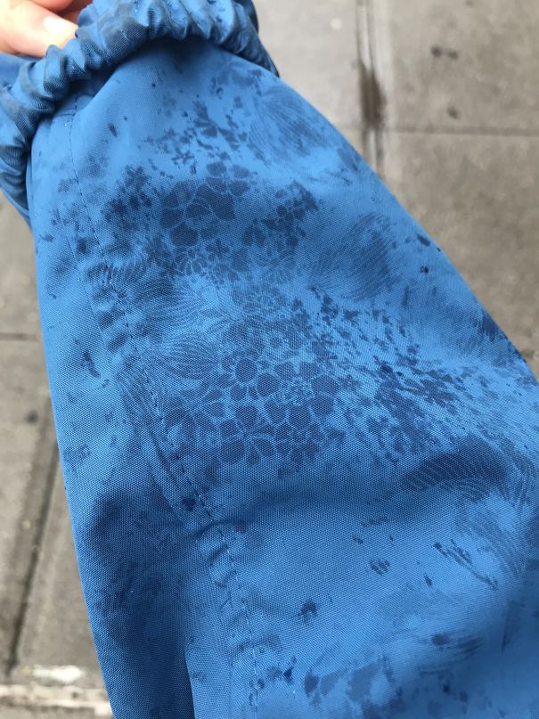 My Raincoat Reveals A Floral Pattern When Wet