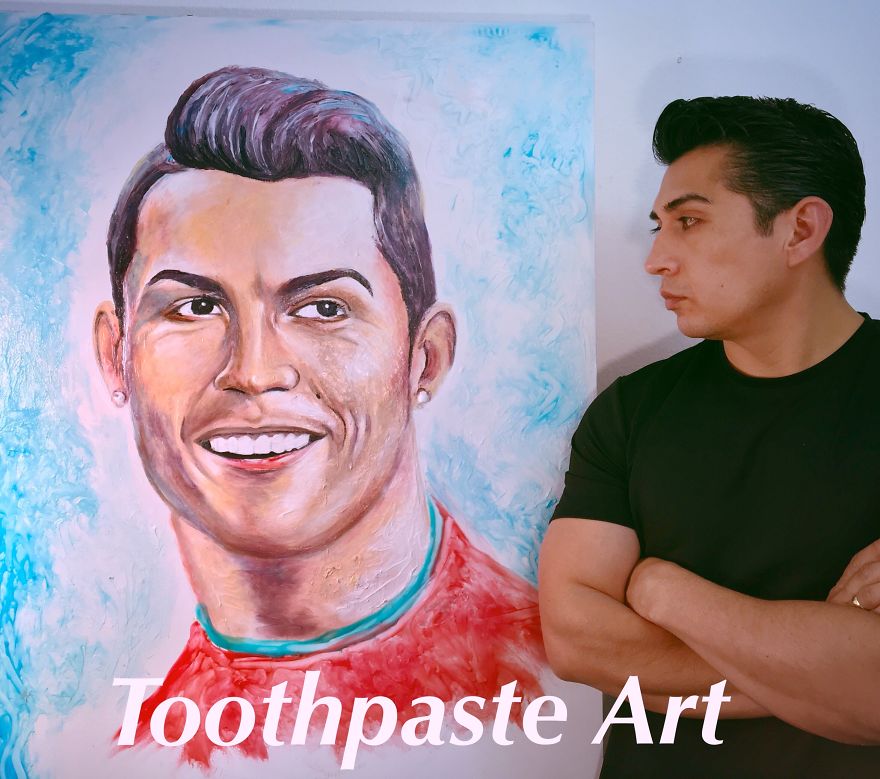 Amazing World Cup Players Portraits Made Completely With Toothpaste