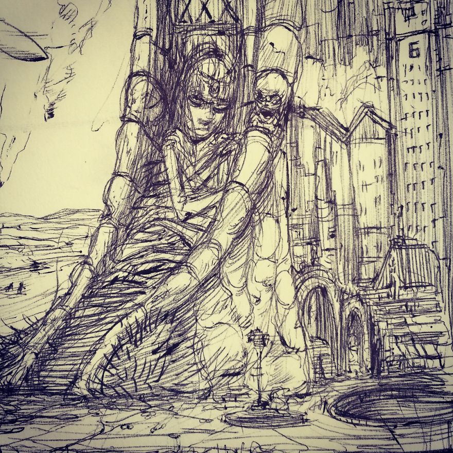 I Made Random Scribbles And Ended Up Drawing This I Made Random Scribbles And Ended Up Drawing This