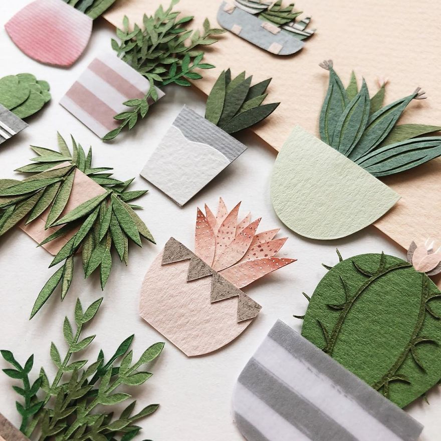 Russian Artist Creates Intricate Paper Plants Without Using Scissors Russian Artist Creates Intricate Paper Plants Without Using Scissors