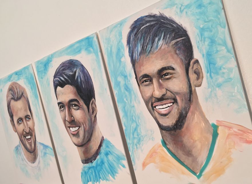 Amazing World Cup Players Portraits Made Completely With Toothpaste