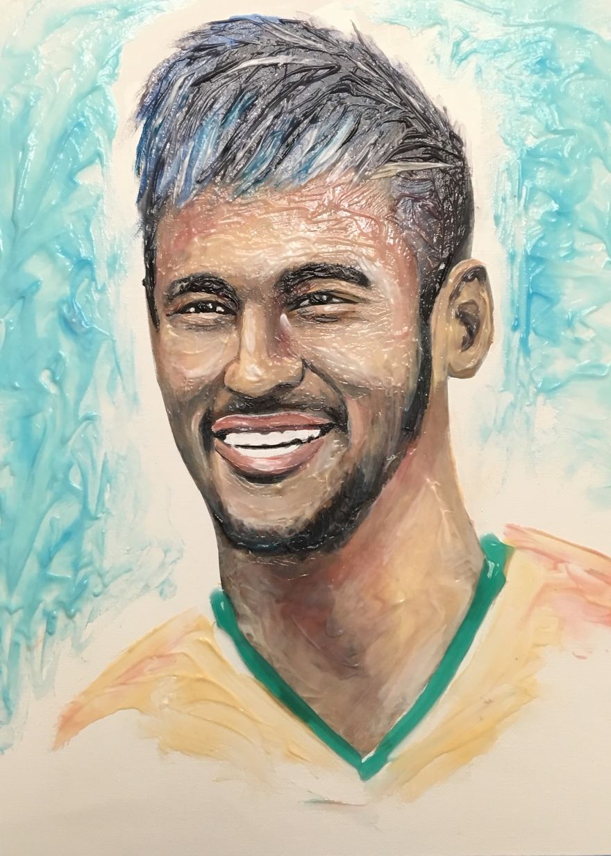 Amazing World Cup Players Portraits Made Completely With Toothpaste Amazing World Cup Players Portraits Made Completely With Toothpaste