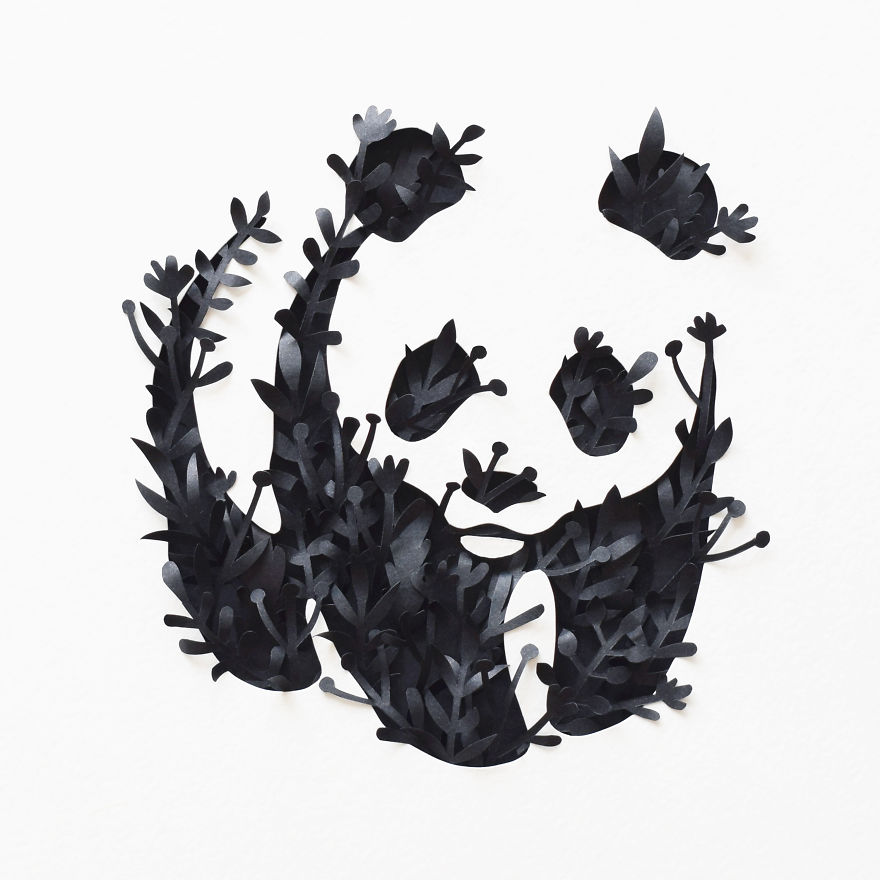 I Recreated The Social Media Logos Using Handcrafted Paper Plants.