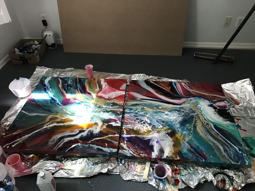 I Am An Abstract Resin Artist From Florida Who Specializes In Wave And Beach Paintings I Am An Abstract Resin Artist From Florida Who Specializes In Wave And Beach Paintings