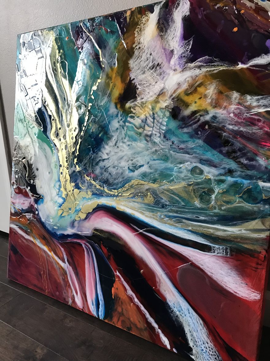 I Am An Abstract Resin Artist From Florida Who Specializes In Wave And Beach Paintings I Am An Abstract Resin Artist From Florida Who Specializes In Wave And Beach Paintings