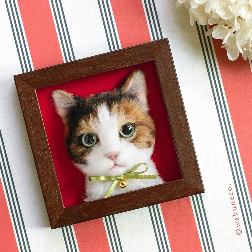 Japanese Artist Makes Realistic 3D Cat Portraits Out Of Felted Wool, And The Result Is Too Purrfect Japanese Artist Makes Realistic 3D Cat Portraits Out Of Felted Wool, And The Result Is Too Purrfect