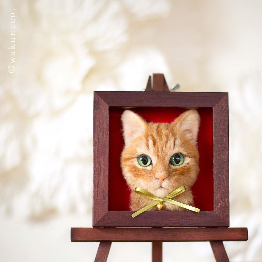 Japanese Artist Makes Realistic 3D Cat Portraits Out Of Felted Wool, And The Result Is Too Purrfect Japanese Artist Makes Realistic 3D Cat Portraits Out Of Felted Wool, And The Result Is Too Purrfect