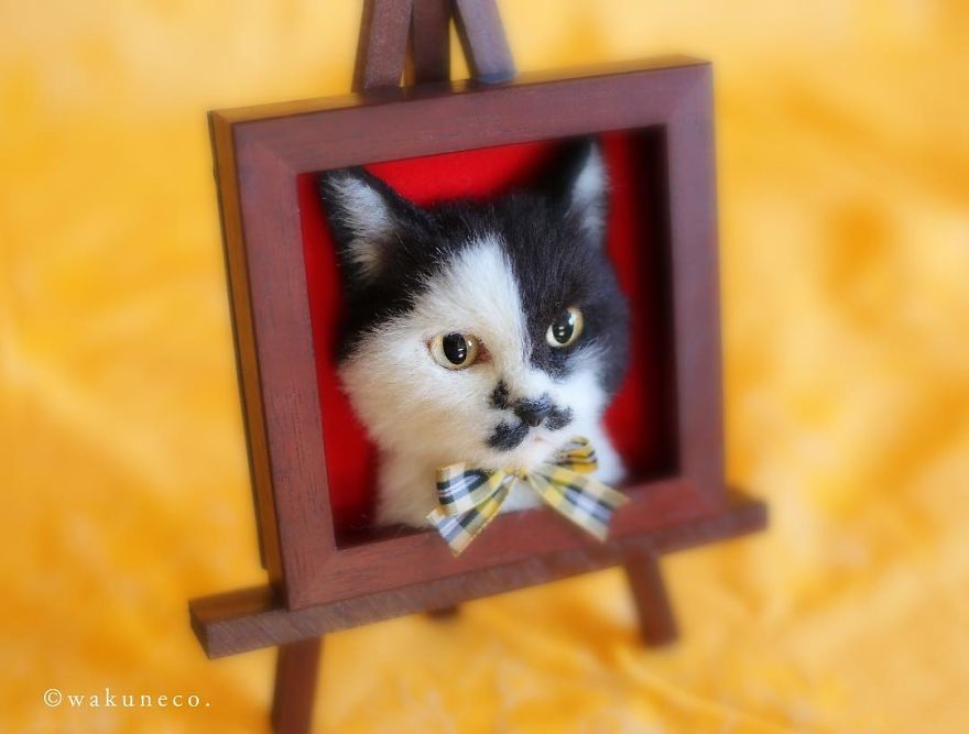 Japanese Artist Makes Realistic 3D Cat Portraits Out Of Felted Wool, And The Result Is Too Purrfect Japanese Artist Makes Realistic 3D Cat Portraits Out Of Felted Wool, And The Result Is Too Purrfect