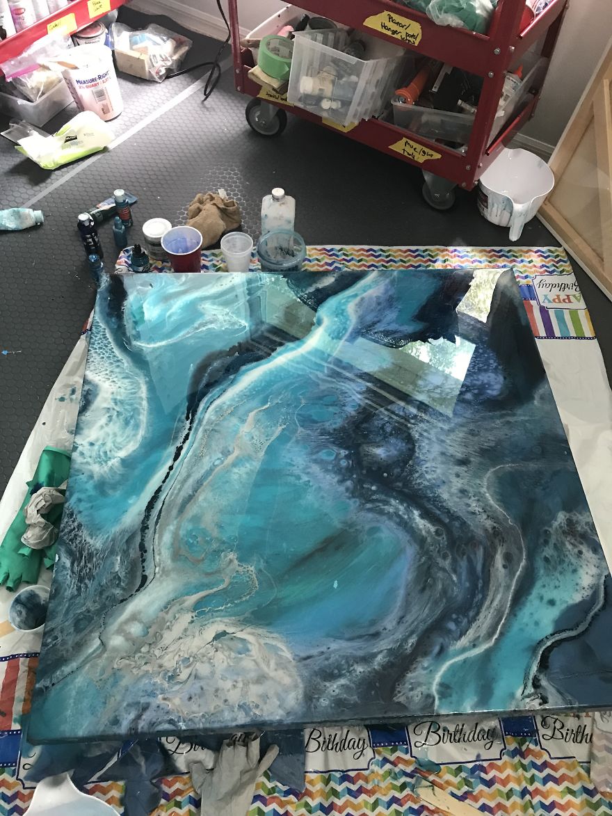I Am An Abstract Resin Artist From Florida Who Specializes In Wave And Beach Paintings I Am An Abstract Resin Artist From Florida Who Specializes In Wave And Beach Paintings