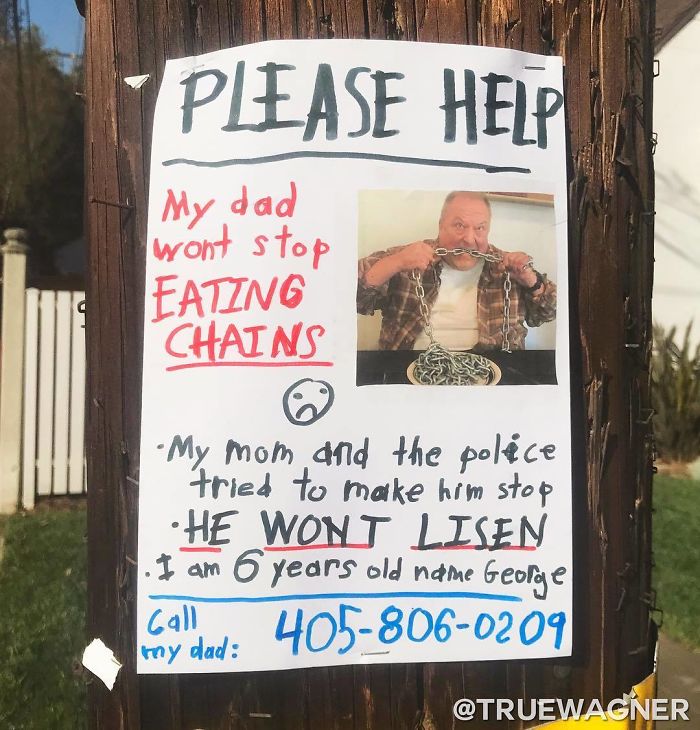 His Father Won't Stop Eating Chains.
.
(Made For