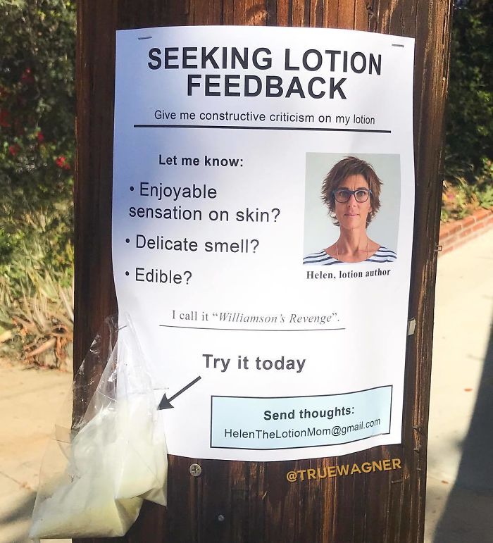 Oh Man... What A Way To Seek Feedback On Your Lotion!
.
(Made For