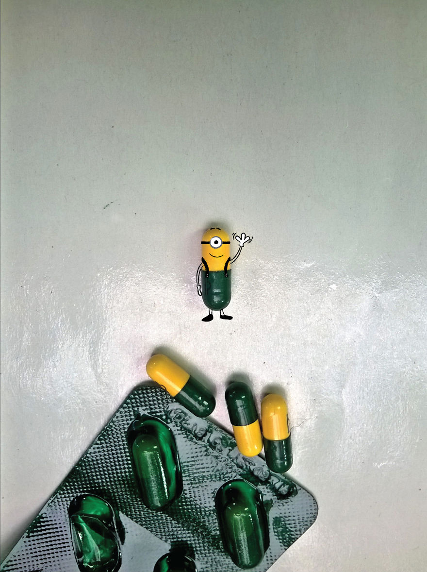 Lazy Art: I Look For Objects Lying Around To Complete My Illustrations