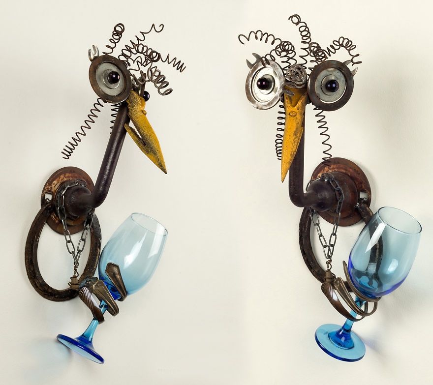 I Use Rusty Objects To Make A Brood Of "Wine Chicks" I Use Rusty Objects To Make A Brood Of "Wine Chicks"