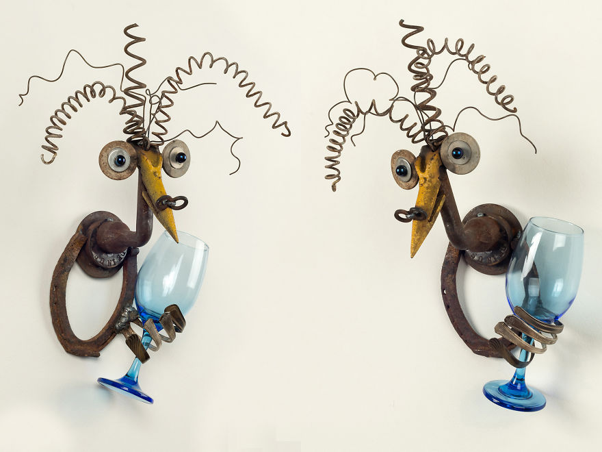 I Use Rusty Objects To Make A Brood Of "Wine Chicks" I Use Rusty Objects To Make A Brood Of "Wine Chicks"