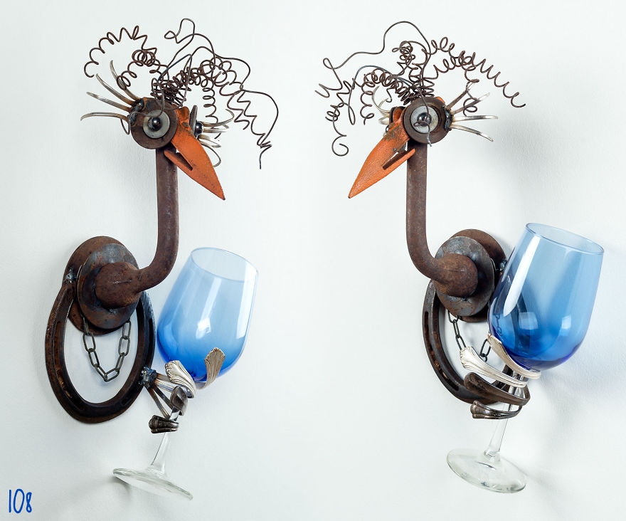 I Use Rusty Objects To Make A Brood Of "Wine Chicks" I Use Rusty Objects To Make A Brood Of "Wine Chicks"