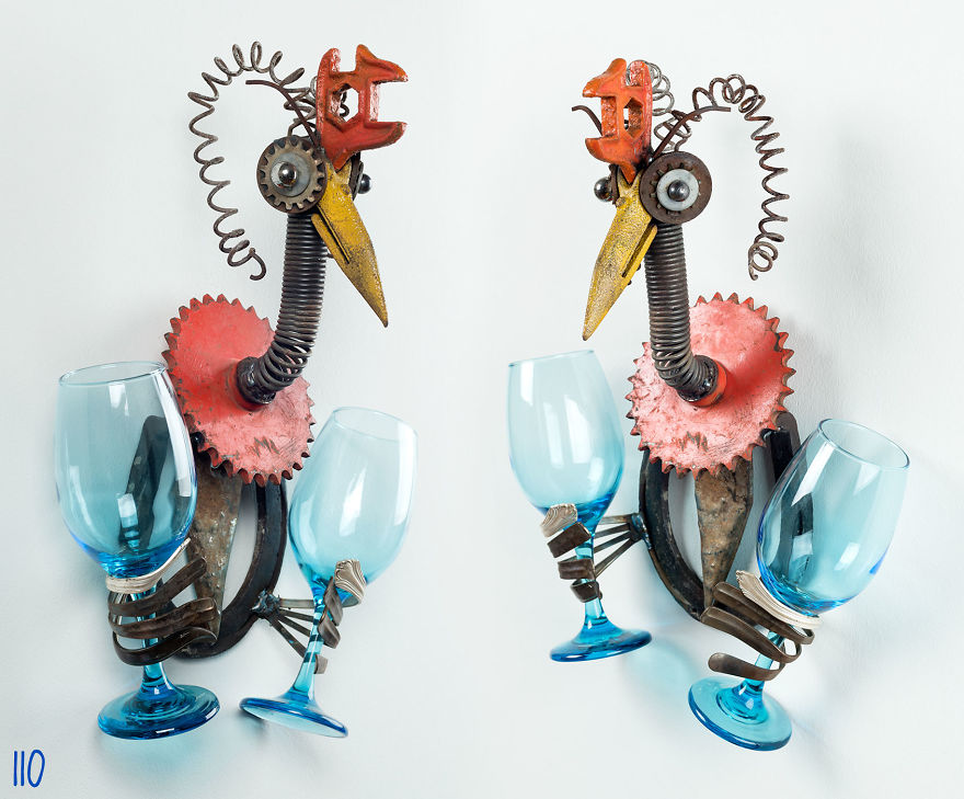 I Use Rusty Objects To Make A Brood Of "Wine Chicks" I Use Rusty Objects To Make A Brood Of "Wine Chicks"