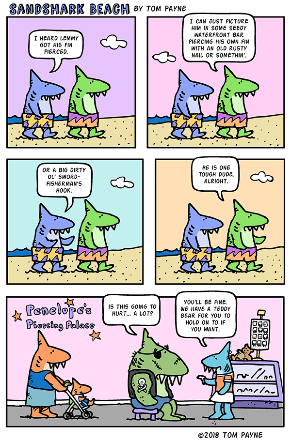 Every Week Is Shark Week At Sandshark Beach.