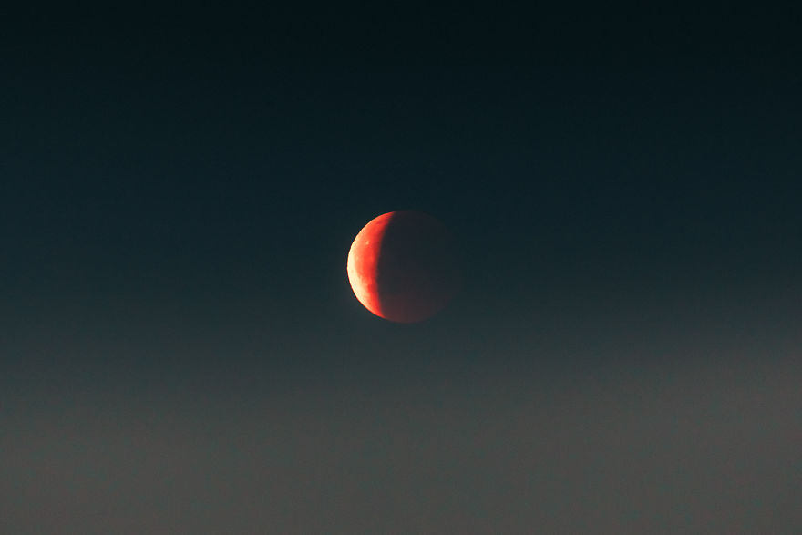 We Took These Photos Of The Blood Moon On The Slopes Of The Mountain, Vassfjellet In Norway