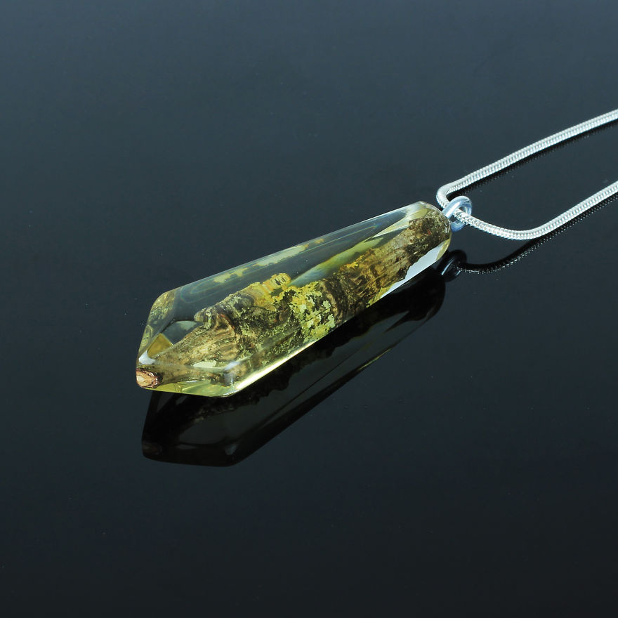 Wood, Resin, Opal Jewelry