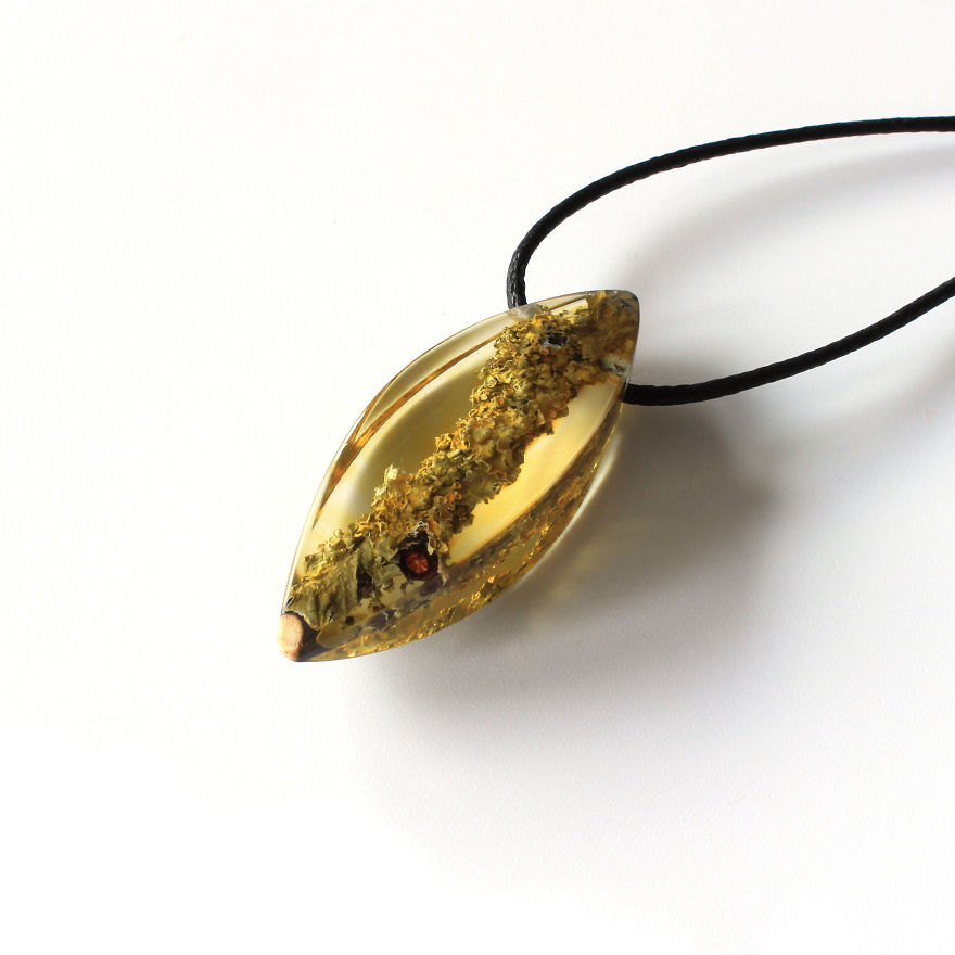 Wood, Resin, Opal Jewelry