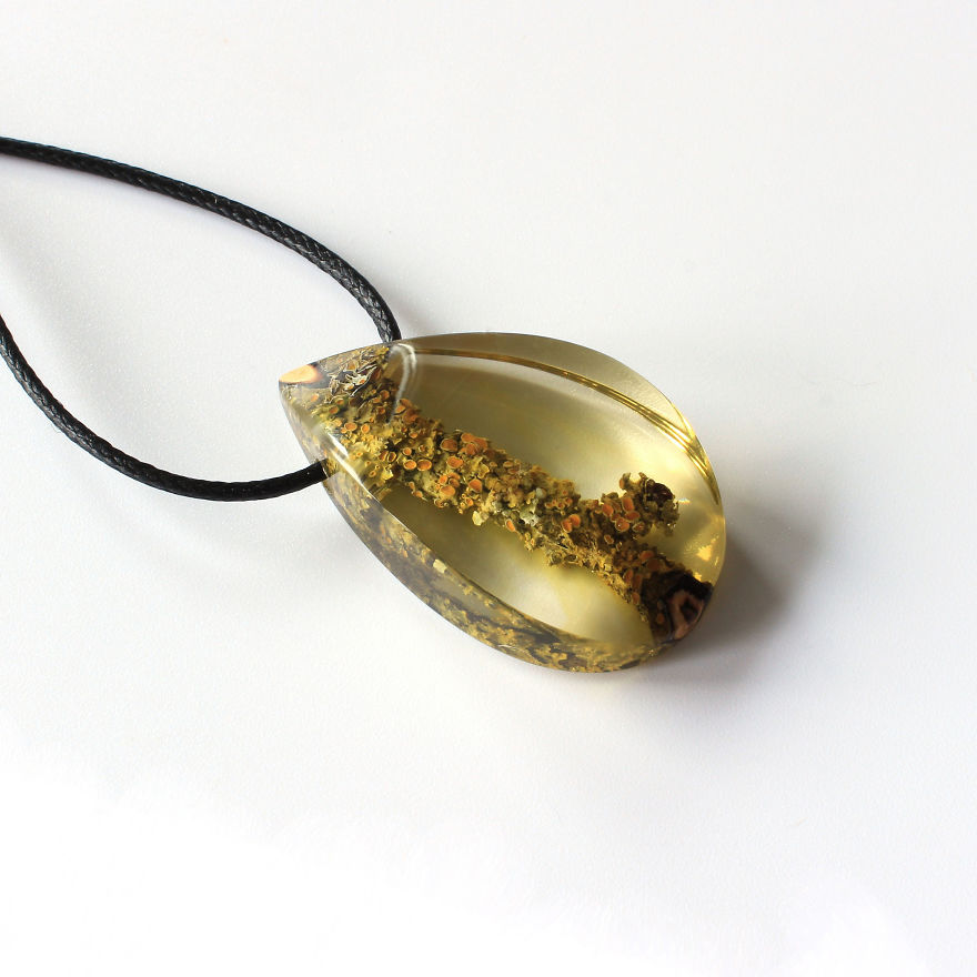 Wood, Resin, Opal Jewelry