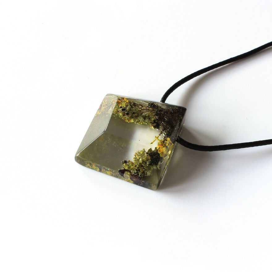 Wood, Resin, Opal Jewelry