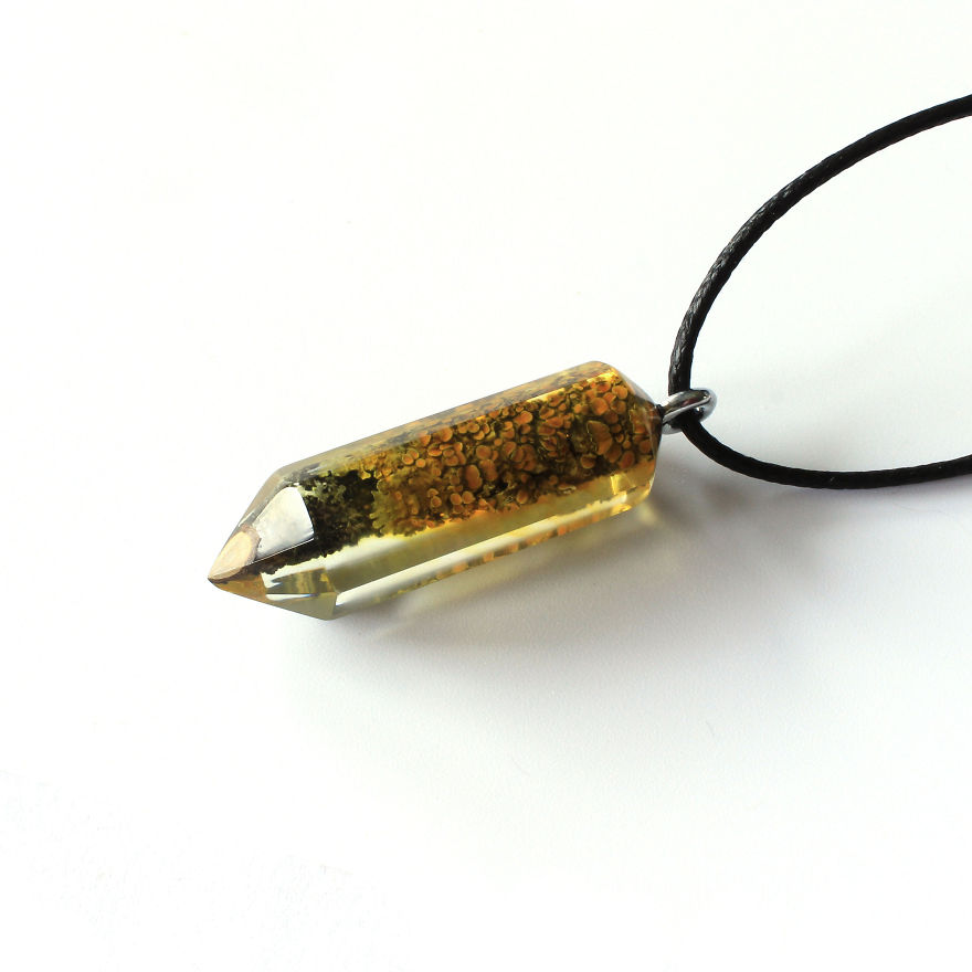 Wood, Resin, Opal Jewelry