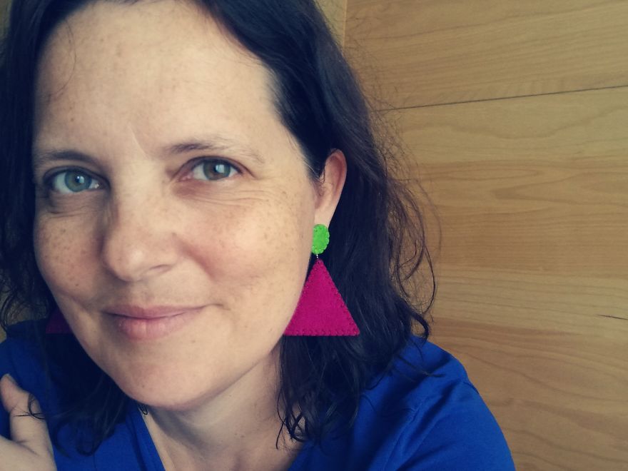 I Create Colorful And Lightweight Earrings From Wool Felt Fabric I Create Colorful And Lightweight Earrings From Wool Felt Fabric