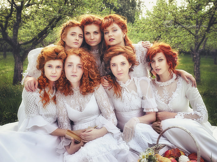 I Combined Vintage And Redheads To Recreate Paintings From The Past