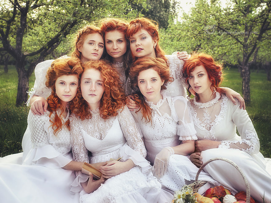 I Combined Vintage And Redheads To Recreate Paintings From The Past
