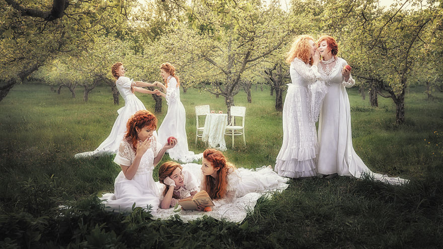 I Combined Vintage And Redheads To Recreate Paintings From The Past