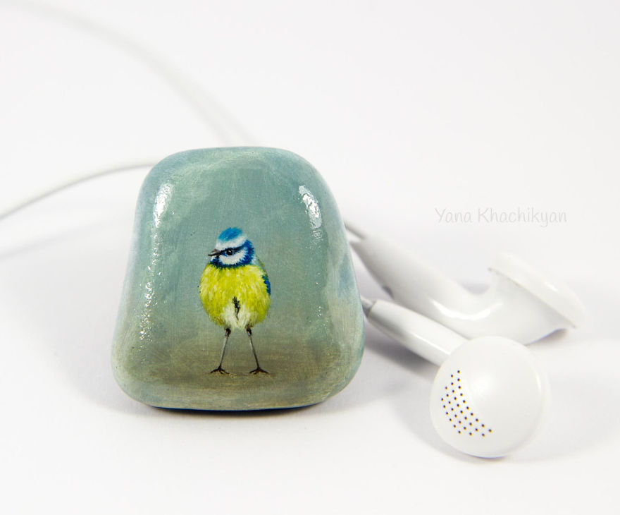 I Create Miniature Paintings On Stones And Other Surfaces