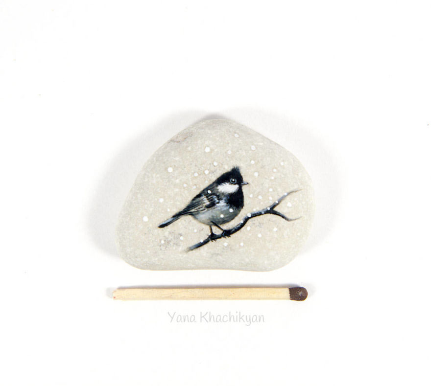 I Create Miniature Paintings On Stones And Other Surfaces