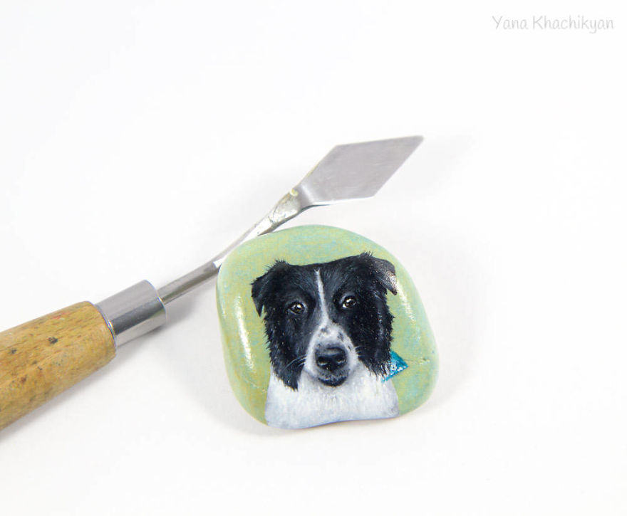 I Create Miniature Paintings On Stones And Other Surfaces