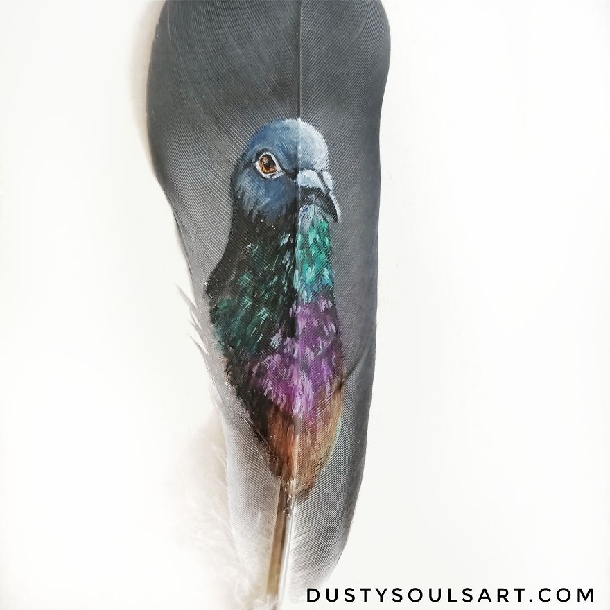 I Make A Living From Painting On Feathers And Shells In A Beautiful Seaside Town I Make A Living From Painting On Feathers And Shells In A Beautiful Seaside Town