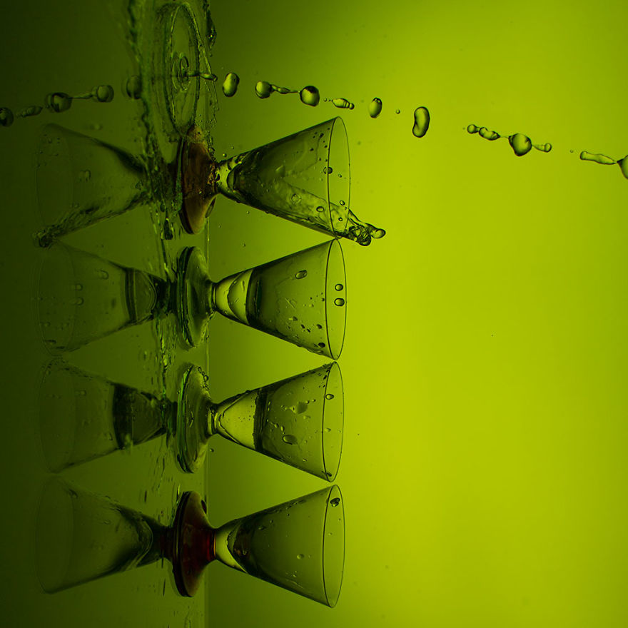 I Make Photos Of Glass Objects With A Colored Flash