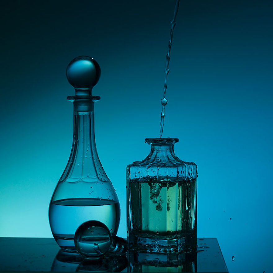 I Make Photos Of Glass Objects With A Colored Flash