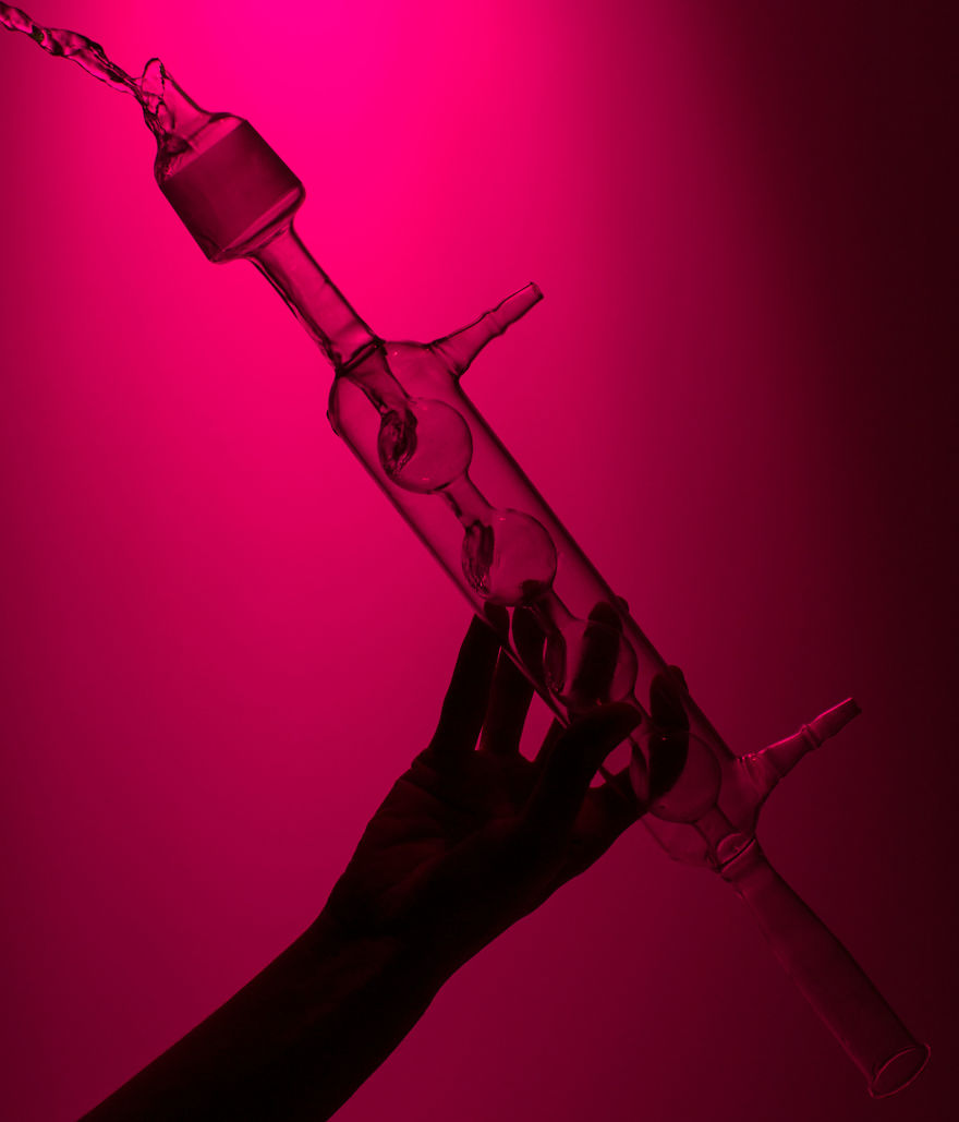 I Make Photos Of Glass Objects With A Colored Flash