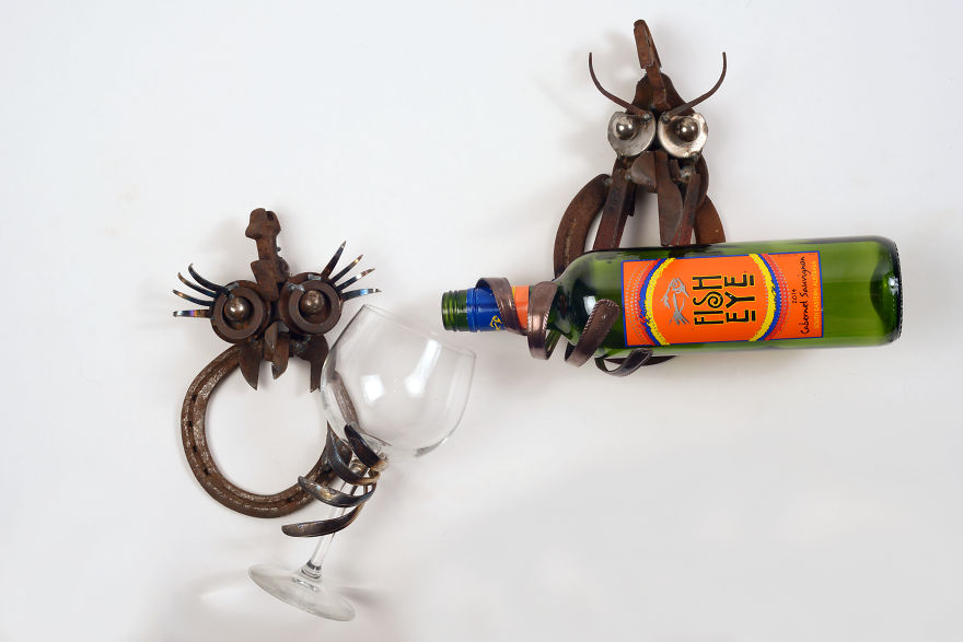 I Use Rusty Objects To Make A Brood Of "Wine Chicks" I Use Rusty Objects To Make A Brood Of "Wine Chicks"