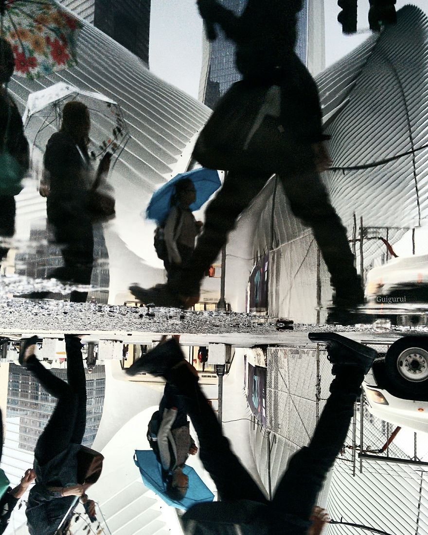 You´ve Never Seen Nyc Like This. I Caputred
the Parallel Worlds Of New York City Through Puddles