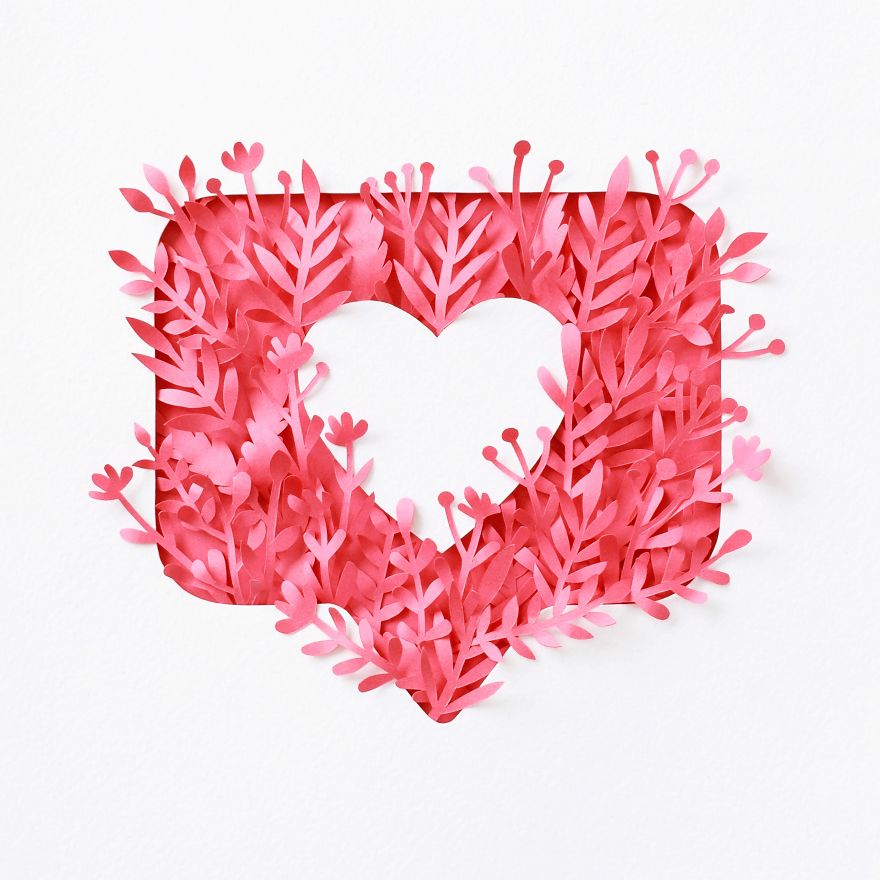 I Recreated The Social Media Logos Using Handcrafted Paper Plants.