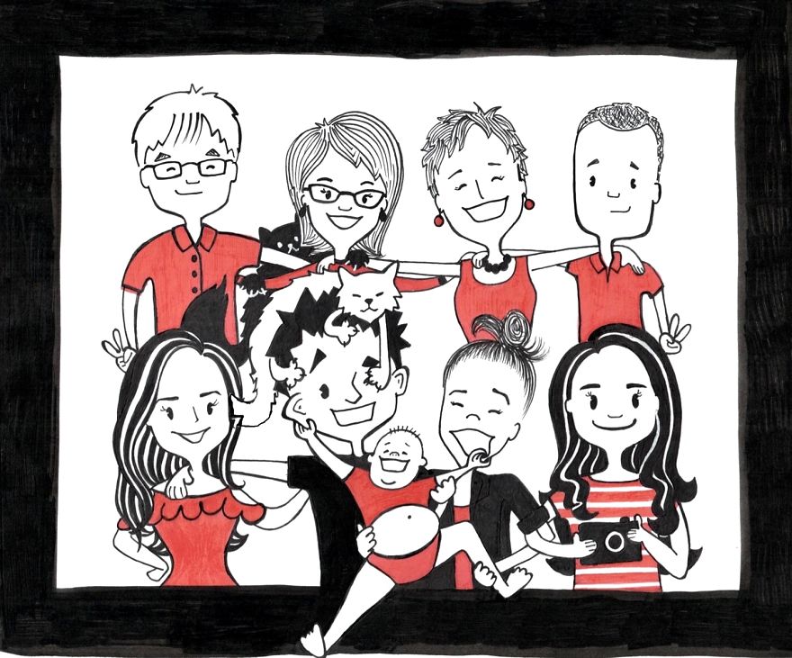 I Have Drawn My Family Portrait Since I Was Three And Here What It Looks Like
