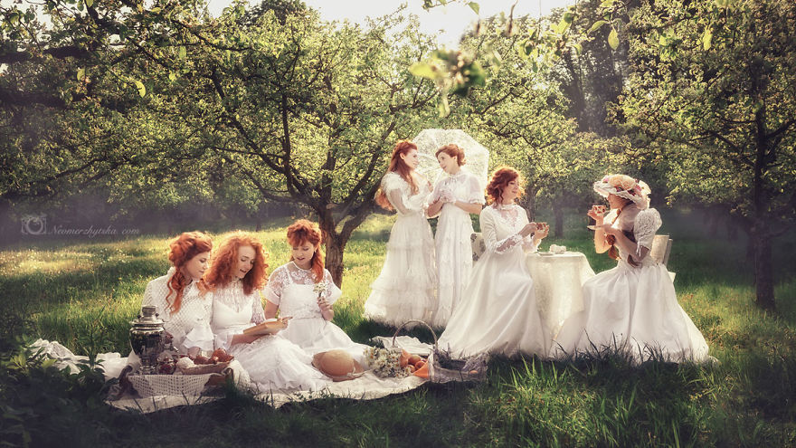 I Combined Vintage And Redheads To Recreate Paintings From The Past