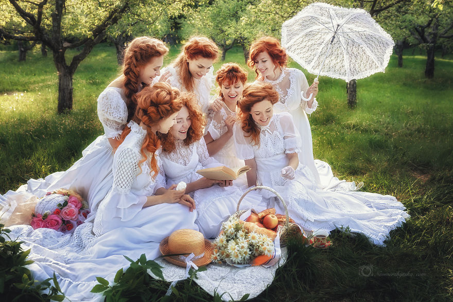 I Combined Vintage And Redheads To Recreate Paintings From The Past