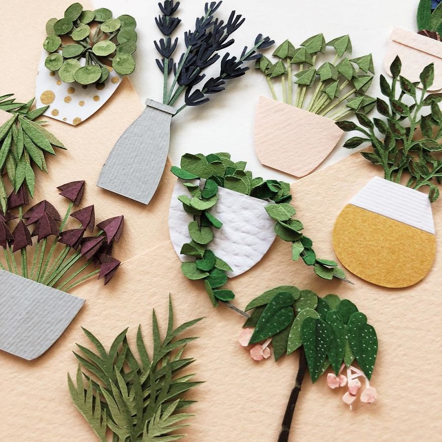 Russian Artist Creates Intricate Paper Plants Without Using Scissors Russian Artist Creates Intricate Paper Plants Without Using Scissors