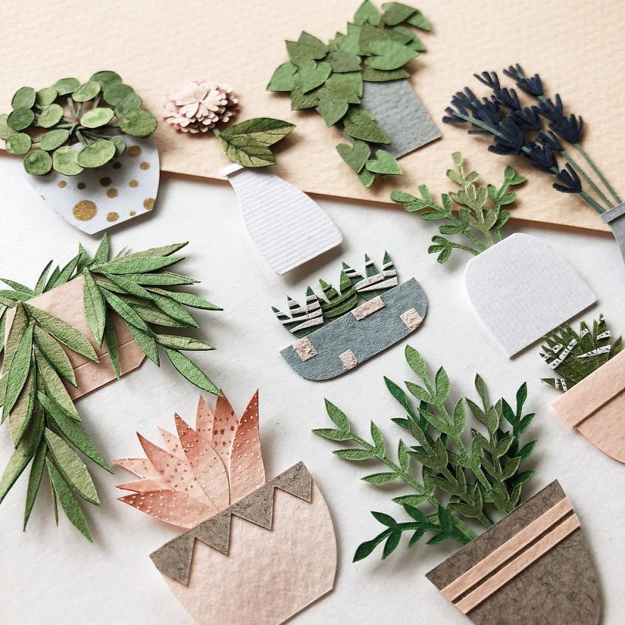 Russian Artist Creates Intricate Paper Plants Without Using Scissors Russian Artist Creates Intricate Paper Plants Without Using Scissors